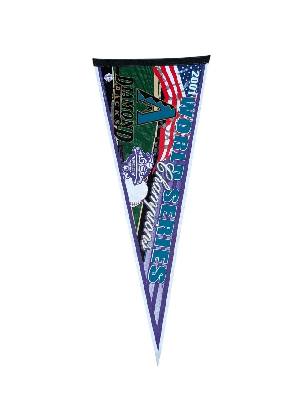 Vintage 2001 World Series Arizona Diamondbacks MLB Baseball Pennant